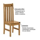 Ver imagem 6 de Conjunto Sala de Jantar Mesa 220cm Retangular e 8 Cadeiras 100% Madeira Maciça Creta Espresso Móveis Marrom/Nogueira