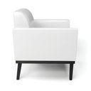 Ver imagem 4 de Kit 2 Poltronas Base de Madeira Fixa Preto Marisa Corano Branco D03 - D’Rossi