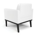 Ver imagem 5 de Kit 2 Poltronas Base de Madeira Fixa Preto Marisa Corano Branco D03 - D’Rossi