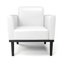 Ver imagem 3 de Kit 2 Poltronas Base de Madeira Fixa Preto Marisa Corano Branco D03 - D’Rossi