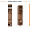Guarda Roupa Modulado de Casal 12 Portas 6 Peças 2 Mesas de Cabeceira Hera CabeCasa MadeiraMadeira - 14