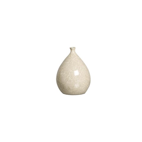 Vaso Decorativo de Cerâmica Mimo Bege Petra 17x12 cm