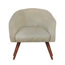 Ver imagem 1 de Poltrona Estela Tresse Suede Bege - Dominic Decor