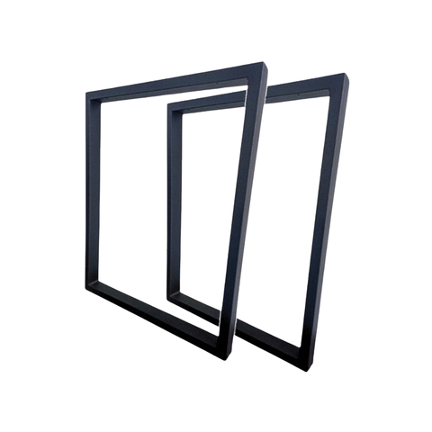 Pé de Mesa Estilo Industrial Metalon 75x50 Kit 2pçs Preto Preto
