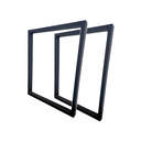 Ver imagem 1 de Pé de Mesa Estilo Industrial Metalon 75x50 Kit 2pçs Preto Preto