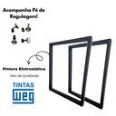 Ver imagem 2 de Pé de Mesa Estilo Industrial Metalon 75x50 Kit 2pçs Preto Preto
