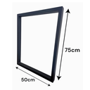 Ver imagem 3 de Pé de Mesa Estilo Industrial Metalon 75x50 Kit 2pçs Preto Preto