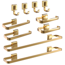 Ver imagem 1 de Kit Acessórios para Banheiros 10 Pçs Toalheiro Luxo Gold Dourado