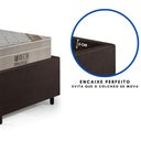 Ver imagem 2 de Base Box Cama Solteiro Sapateira Courino Linho Marrom e Colchão Airtech Ortobom 88x188