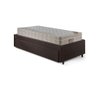 Base Box Cama Solteiro Sapateira Courino Linho Marrom e Colchão Airtech Ortobom 88x188 - 7