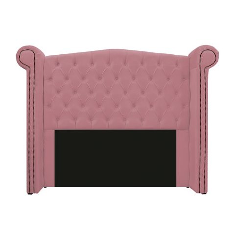 Cabeceira Madrid 100 cm Suede Rosa Bebê