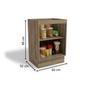 Ver imagem 3 de Balcão de Cozinha Modulado Maxxi G742 C/ 1 Porta S/ Tampo 60cm Canela - Kappesberg