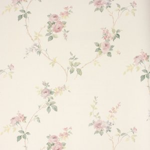 Papel de Parede Floral Rosa Antigo com Cola Inclusa Vinilico Lavável