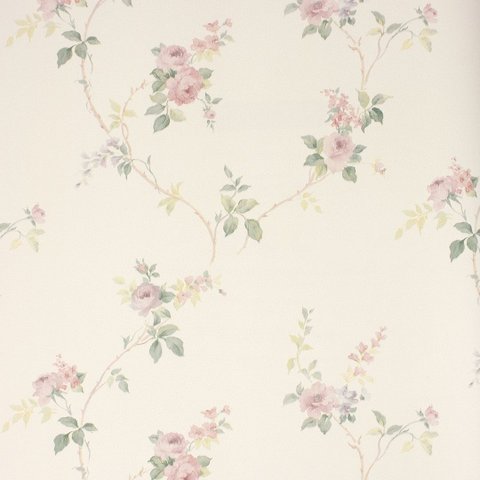 Papel de Parede Floral Rosa Antigo com Cola Inclusa Vinilico Lavável