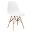 Ver imagem 1 de Cadeira Charles Eames Eiffel Dsw - Branco - Madeira Clara