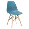 Cadeira Charles Eames Eiffel Dsw - Turquesa- Madeira Clara - 1