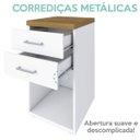Ver imagem 5 de Gaveteiro para Escritório com 2 Gavetas e Nicho Loke Olmo/branco