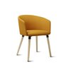Poltrona PIX Estofada com Pés Palito Gupe Decor Cinza claro - 6
