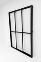 Ver imagem 3 de Porta Sacada 3 Folhas de Vidro Aluminio Preto c/ Trinco 2,10x2,00