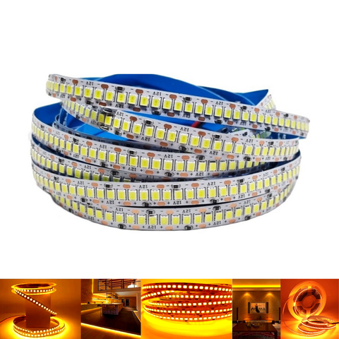 Fita Led 3528 240 Led's 5 Metros Profissional Ip20 12v 25w Ambar