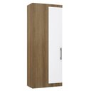 Ver imagem 1 de Guarda Roupa Canto Reto 90cm com 1 Porta Delphi Avelã/branco L01 - Mpozenato