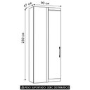 Ver imagem 2 de Guarda Roupa Canto Reto 90cm com 1 Porta Delphi Avelã/branco L01 - Mpozenato