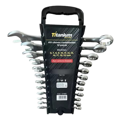 Jogo Chave Combinada Titanium C/12pcs 6 a 22mm