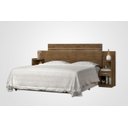 Ver imagem 2 de Cabeceira Para Cama Box Regulável MOA Com 2 Mesas de Cabeceira Com Gavetas Acopladas Cor Jequitiba J