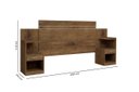 Ver imagem 4 de Cabeceira Para Cama Box Regulável MOA Com 2 Mesas de Cabeceira Com Gavetas Acopladas Cor Jequitiba J