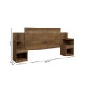 Ver imagem 4 de Cabeceira Para Cama Box Regulável MOA Com 2 Mesas de Cabeceira Com Gavetas Acopladas Cor Jequitiba J