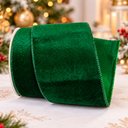 Ver imagem 3 de Rolo Fita Aramada Decoração Natalina Verde 10cm x 9,14m