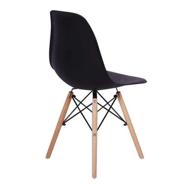 Kit Mesa Jantar Eiffel 120cm Preta + 4 Cadeiras Charles Eames - 4