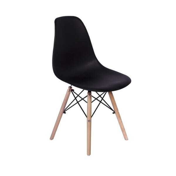 Kit Mesa Jantar Eiffel 120cm Preta + 4 Cadeiras Charles Eames - 3