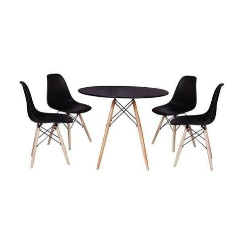 Conjunto Completo Mesa Eiffel + 4 Cadeiras Eames – Ideal para Casa e Apartamentos