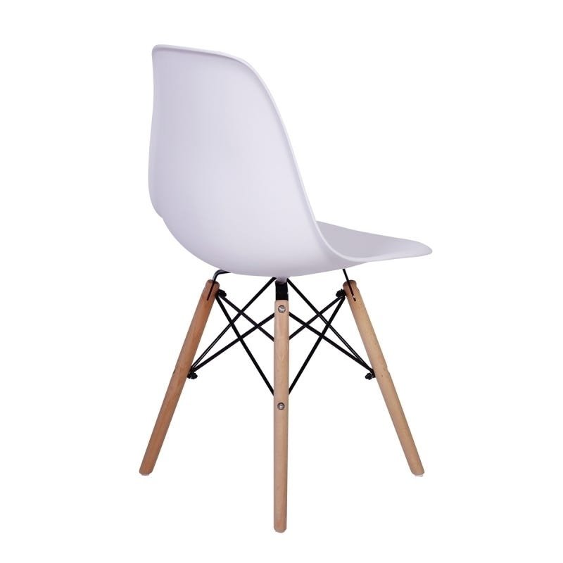 Kit Mesa Jantar Eiffel 80cm Branca + 2 Cadeiras Charles Eames - Branca - 4