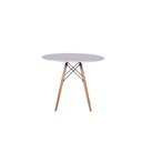 Ver imagem 2 de Kit Mesa Jantar Eiffel 80cm Branca + 4 Cadeiras Charles Eames - Preta