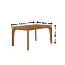 Ver imagem 5 de Mesa Liz 4 Lugares Retangular MDF 120cm com Cadeiras Lira Grafite Moderna