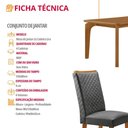 Ver imagem 2 de Mesa Liz 4 Lugares Retangular MDF 120cm com Cadeiras Lira Grafite Moderna