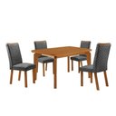 Ver imagem 7 de Mesa Liz 4 Lugares Retangular MDF 120cm com Cadeiras Lira Grafite Moderna