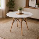 Ver imagem 2 de Kit Mesa 90cm Branca com 4 Cadeiras Charles Eames Polipropileno Sala de Jantar