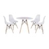 Kit Mesa Jantar Eiffel 90cm Branca + 4 Cadeiras Charles Eames - 2