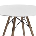 Ver imagem 3 de Kit Mesa Jantar Eiffel 90cm Branca + 4 Cadeiras Charles Eames