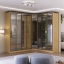 Ver imagem 1 de Roupeiro Modulado Ravi Mdf 243,5x232,2cm 8 Portas Reflecta Olmo 1110