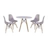 Kit Mesa Jantar Eiffel 120cm Branca + 4 Cadeiras Charles Eames - 1