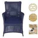Ver imagem 5 de 4 Poltronas e 1 Mesa Igapó Alumínio Preta Corda Náutica E10 Azul