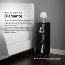 Ver imagem 4 de Mesa de Cabeceira Preta Cama Solteiro Quarto Sala 20cm com Rodízio
