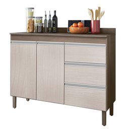 Armário de Cozinha Modulada Karen 5 Pçs C/ Tampo 7650 P14 Malbec/avelã - Mpozenato - 9