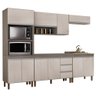 Armário de Cozinha Modulada Karen 5 Pçs C/ Tampo 7650 P14 Malbec/avelã - Mpozenato - 1