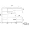 Armário de Cozinha Modulada Karen 5 Pçs C/ Tampo 7650 P14 Malbec/avelã - Mpozenato - 4
