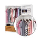 Ver imagem 6 de Guarda-roupa Solteiro Aria 6 Portas 6 Gavetas Branco/cinamomo - Pnr Móveis